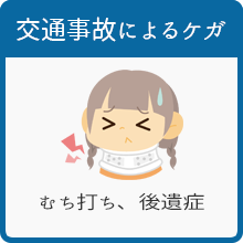 交通事故によるケガ むち打ち、後遺症